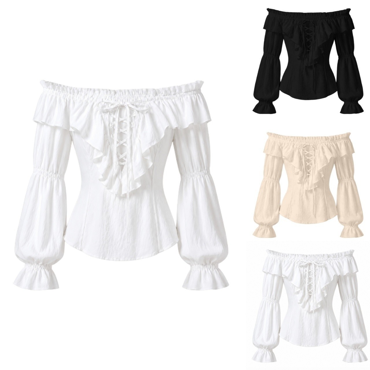 Costumes - Pirate Blouse Women Medieval Peasant Costume