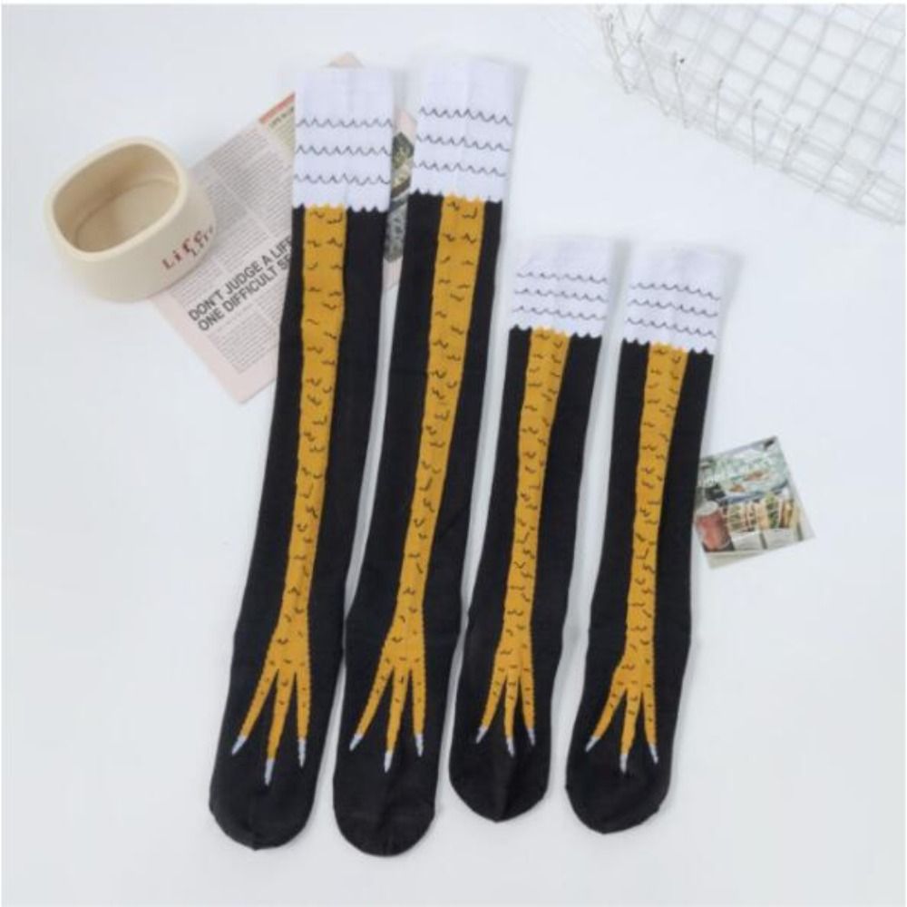 Funny Chicken Leg Socks - Novelty Cotton High Tube Chicken Feet