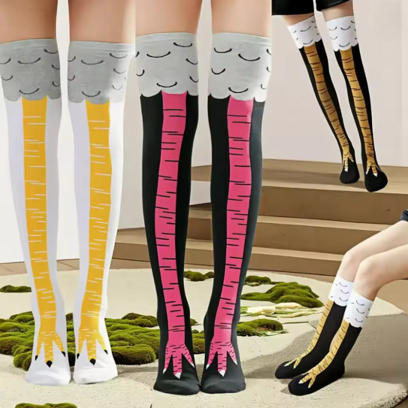 Funny Chicken Leg Socks - New Women Knee High Socks Trendy
