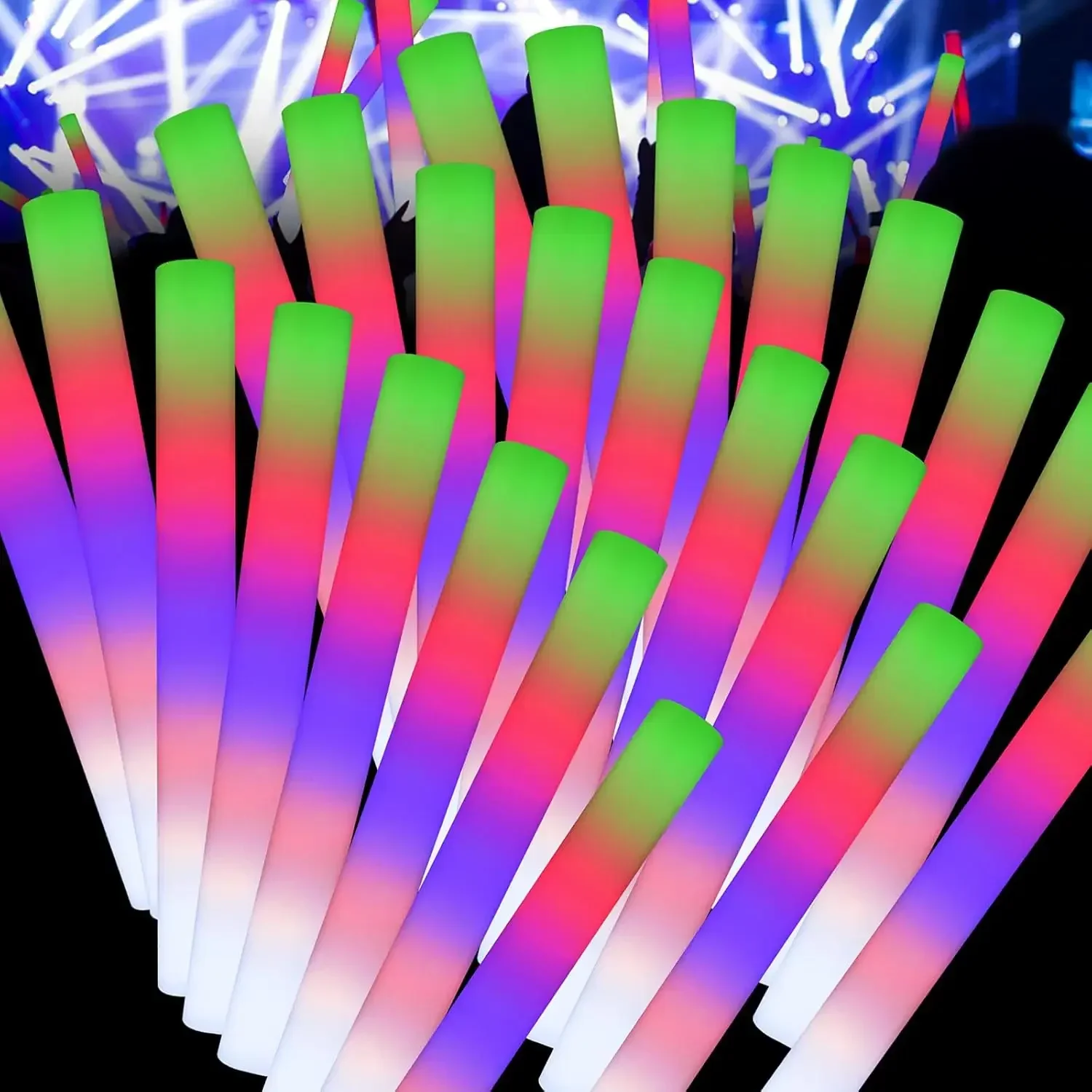1Z-50PCS Led Foam Glow Sticks  - Flashing Led Foam Sticks Party review and price
