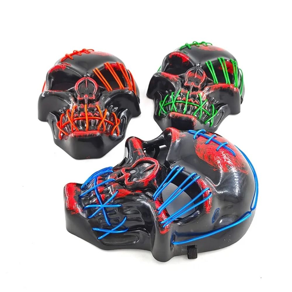 Gothic Halloween Skull Glowing - Led Purge Mask Halloween review and price