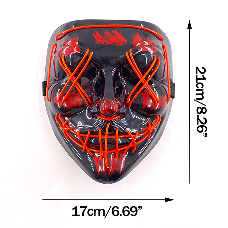 Wireless Neon LED Purge Mask G - Led Purge Mask Halloween review and price