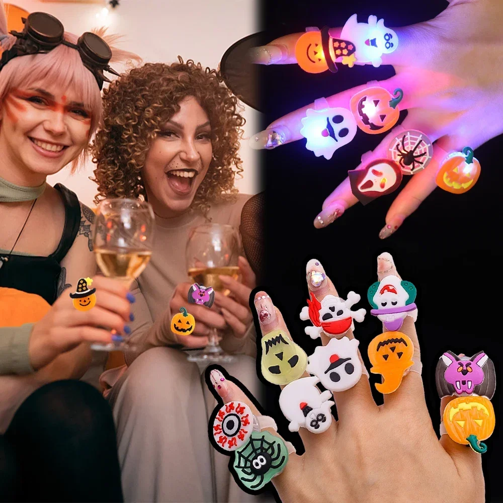 Halloween Luminous Rings Creat - Glow In The Dark Party Glasses review and price