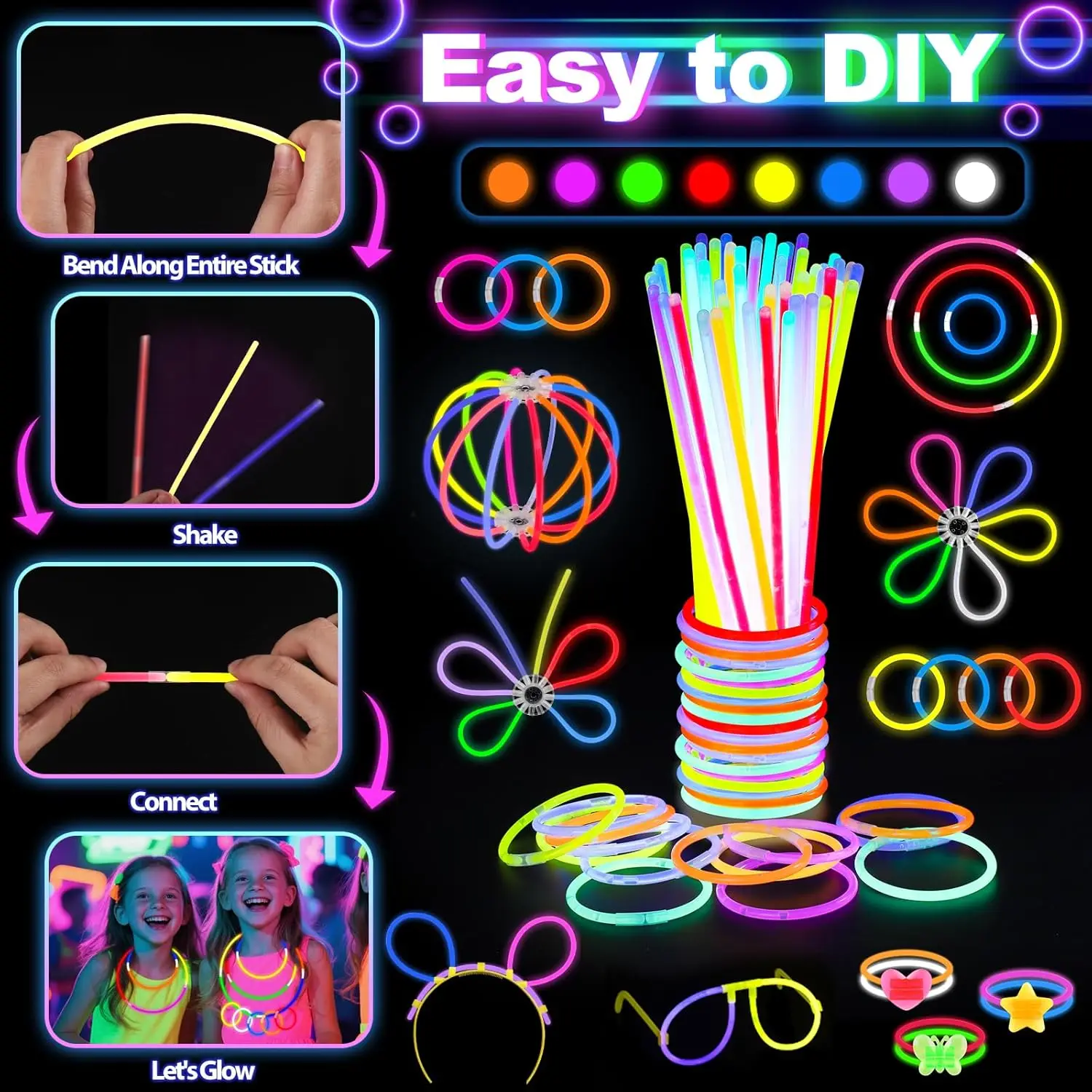 128PCS Light Up Glasses LED Ha - Glow In The Dark Party Glasses review and price