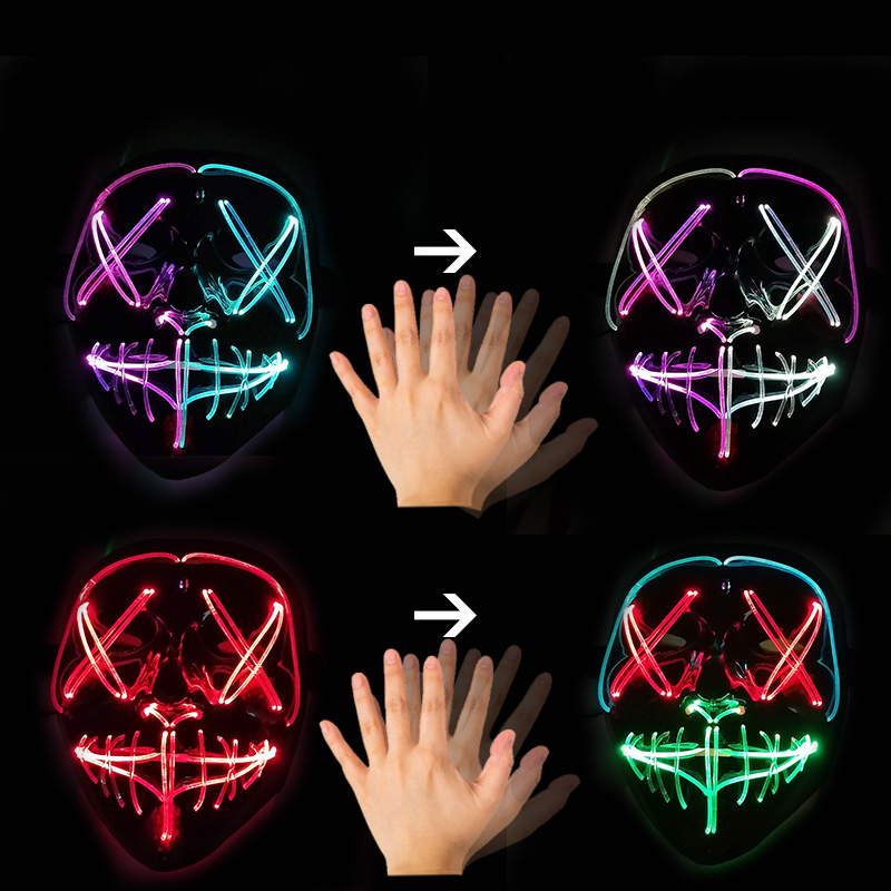 Gesture Control LED Mask Lumin - Led Purge Mask Halloween review and price
