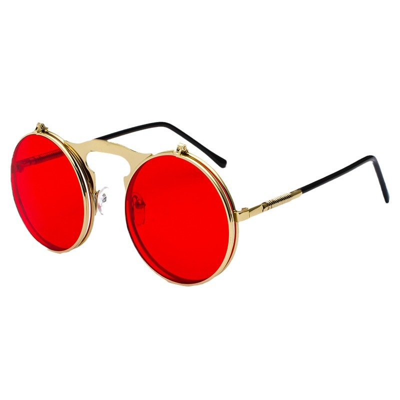 Retro Steampunk Red Round Sung - Glow In The Dark Party Glasses review and price