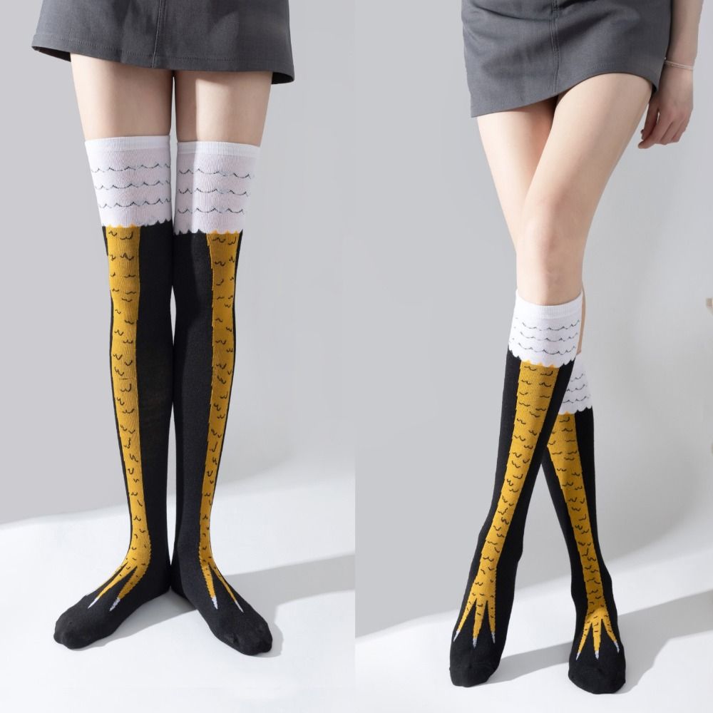 Novelty Cotton High Tube Chick - Funny Chicken Leg Socks review and price