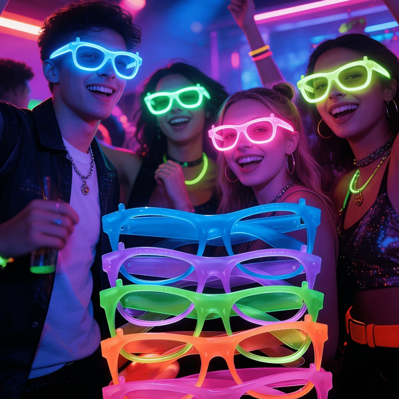 2/12pcs Glow-in-the-Dark Neon  - Glow In The Dark Party Glasses review and price