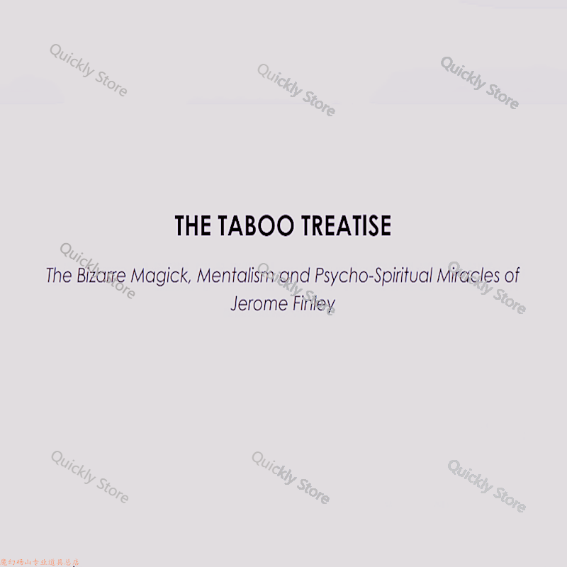 2025 Taboo Treatise by Jerome  - Magic Tricks review and price