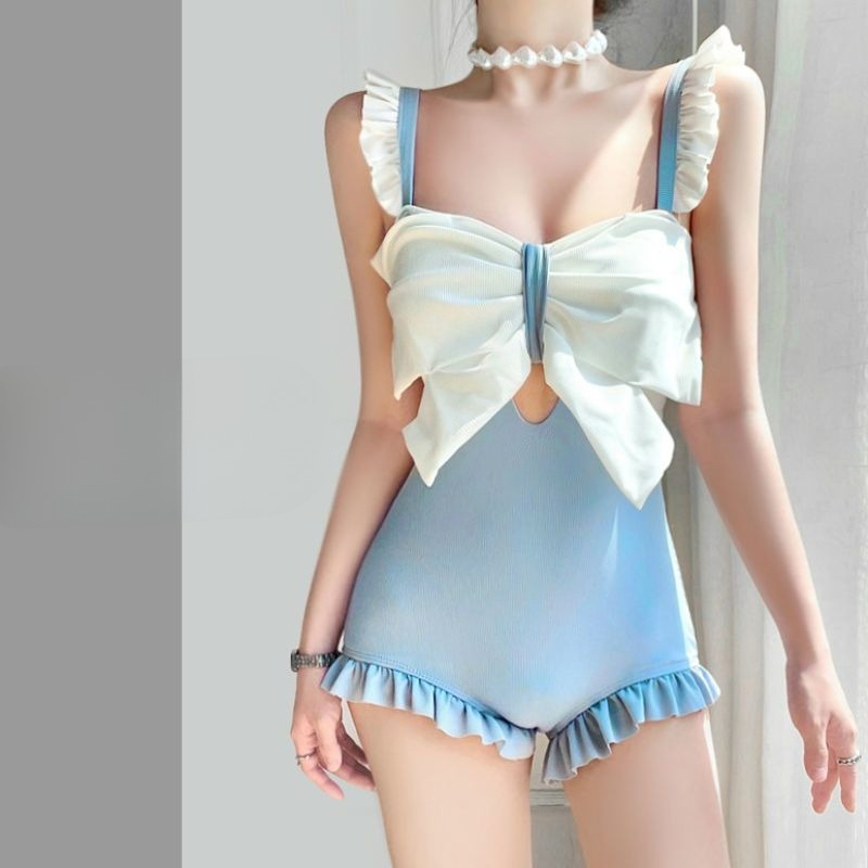 Cute Bowknot Detail Swimwear L - Costumes review and price