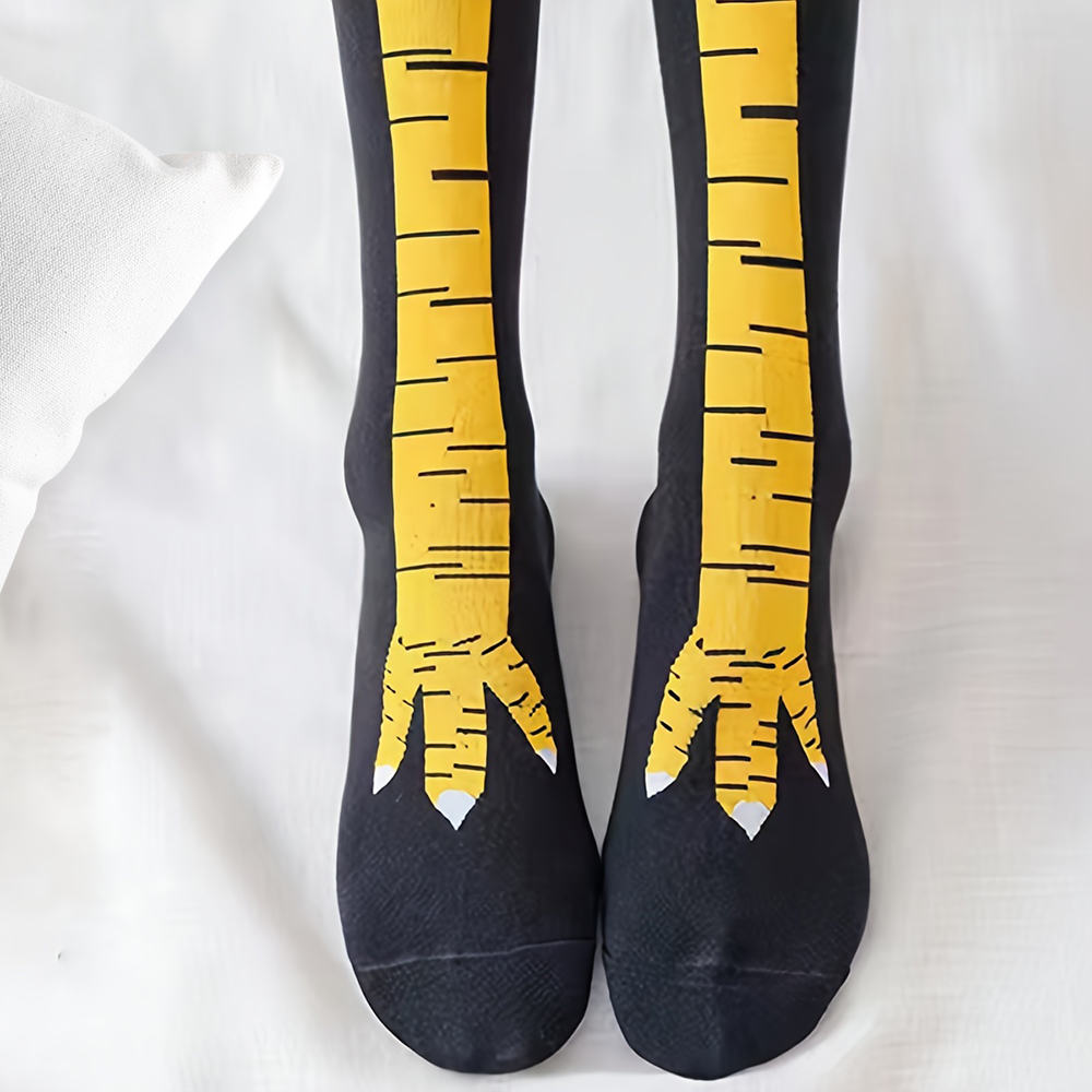 1 Pairs Women Knee High Socks  - Funny Chicken Leg Socks review and price