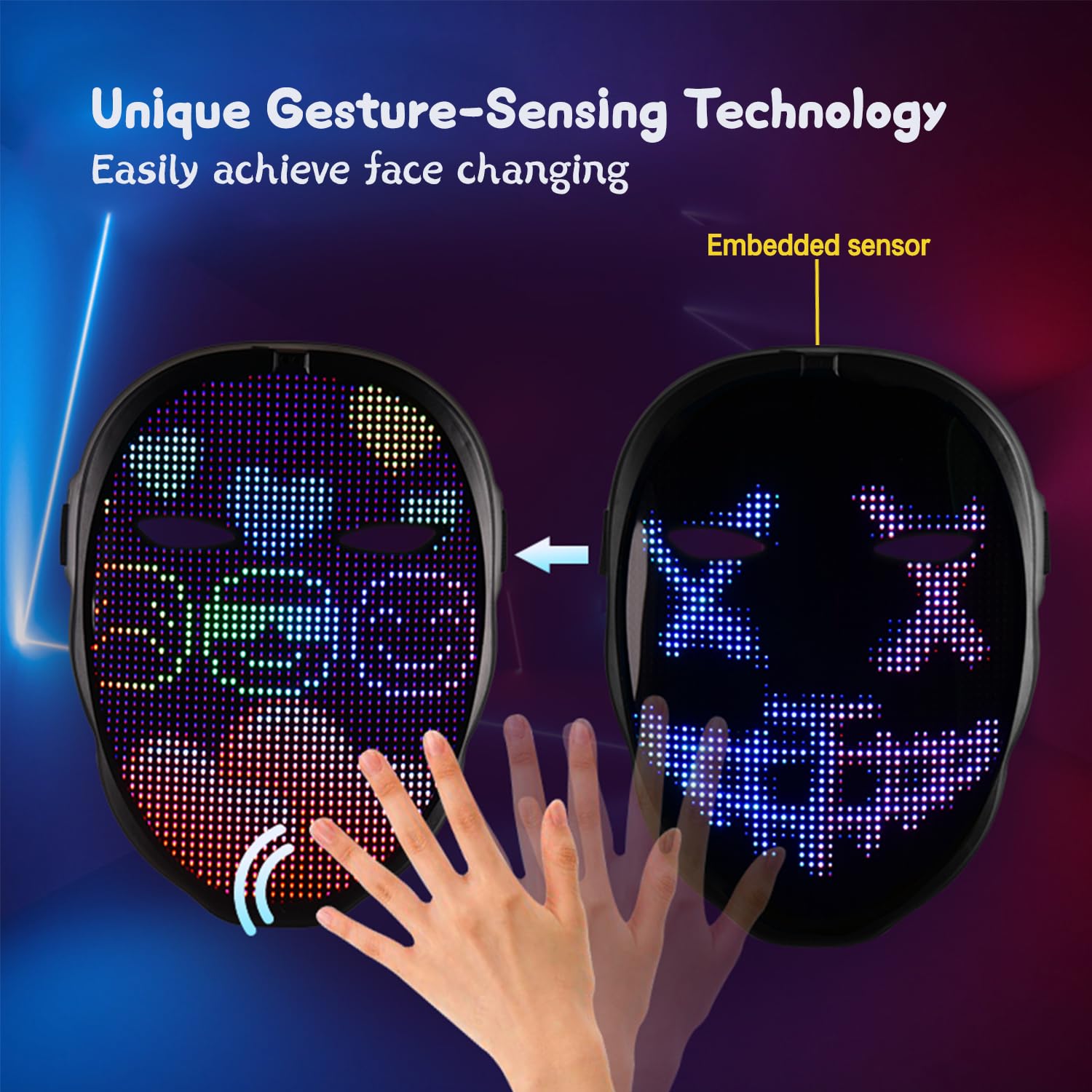 Rechargeable Led Mask with APP - Led Purge Mask Halloween review and price