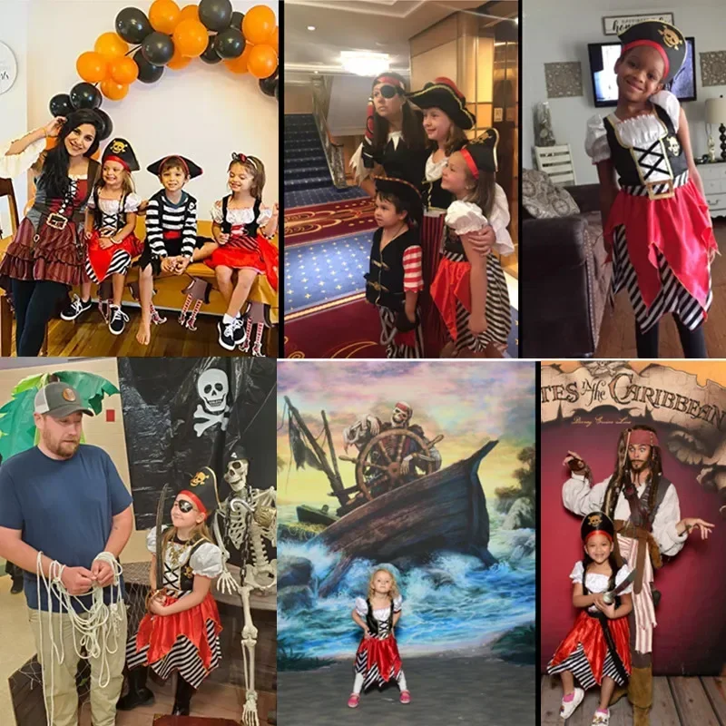 Girls Pirate Costume Set Carib - Spiderman Jumpsuit Kids review and price